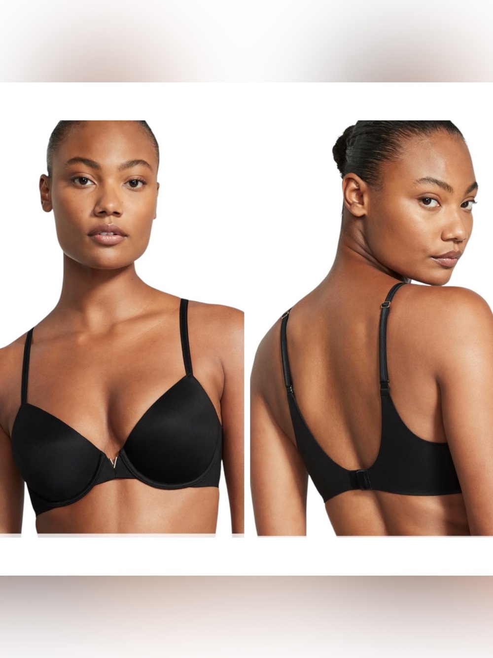 Victoria’s Secret perfectly smooth lightly lined wired bra size 36C black